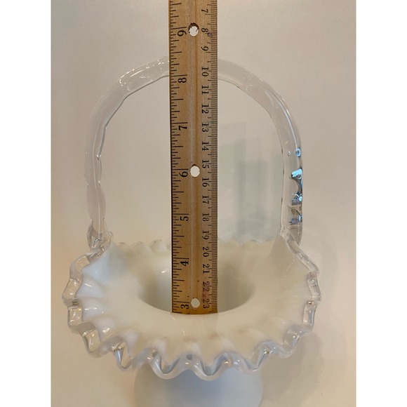 Fenton Silver Crest Ruffled Basket - Picture 10 of 11